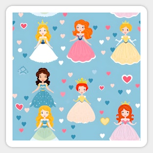 Princesses Pattern 4 Sticker